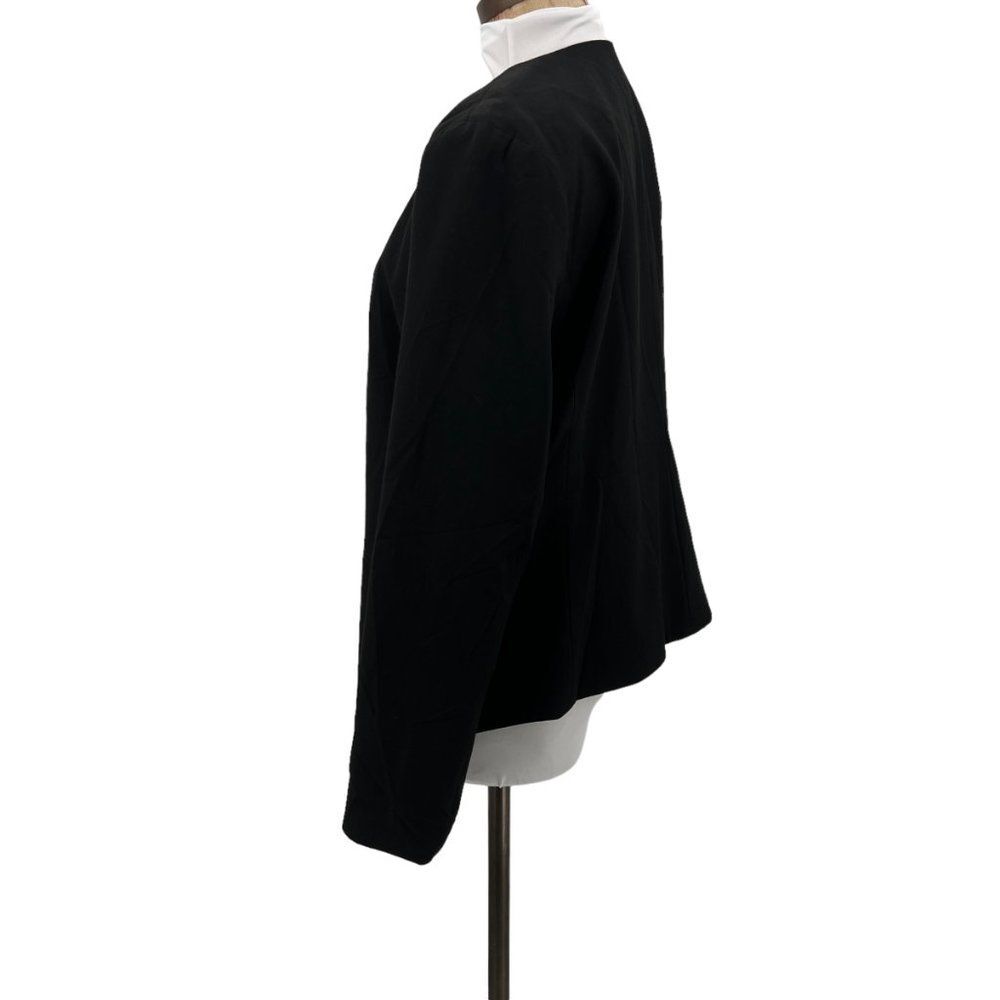 Michael Kors Long Front with Shorter Back Single Button Black Blazer Size 10 - Picture 4 of 15